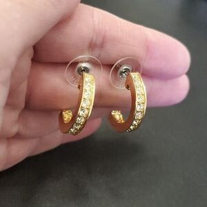 Roman gold plated hoop earrings